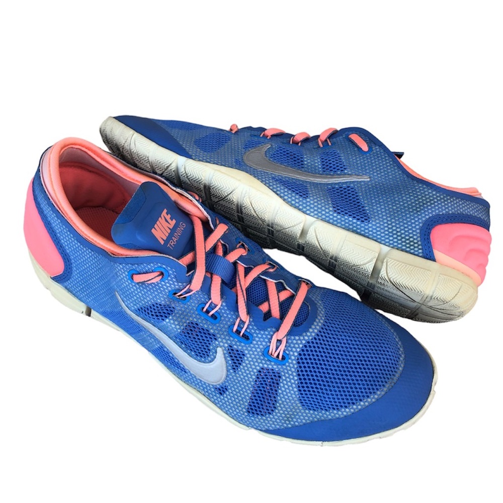Nike Women's Free Bionic Blue / Metallic Silver-Atomic Pink Training‎ Shoes 7.5